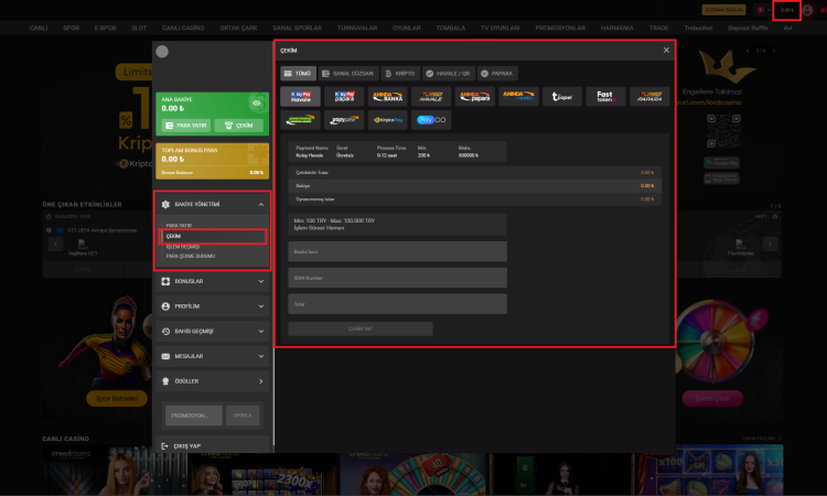 Lordcasino 2025 Para Çekme